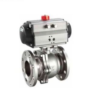 स्टेनलेस स्टील फ्लैंज एंड वैक्यूम बॉल वाल्व के साथ Pneumatic एक्ट्यूएटर DIN मानक