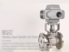 फ्लोरिन से लैस विद्युत संचालित गेंद वाल्व फ्लैंज कनेक्शन संक्षारण प्रतिरोधी