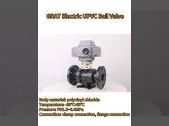 एसिड और क्षार समाधान के लिए UPVC बॉल वाल्व।