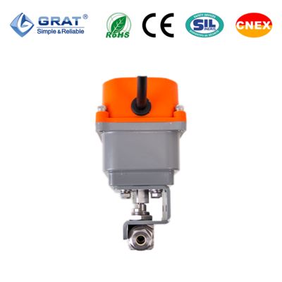 IoT Mini Double Ferrule Ball Valve with Compact Actuator for laboratory automation and environmental monitoring devices